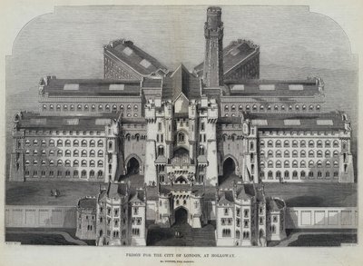Fengsel for City of London, ved Holloway (gravering) av English School