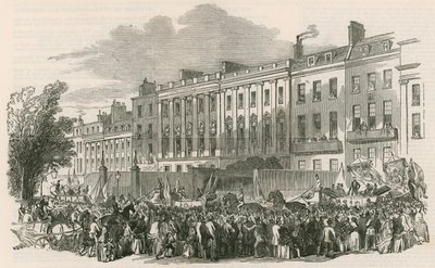Prosesjon av London Temperance League i Lincolns Inn Fields, London av English School