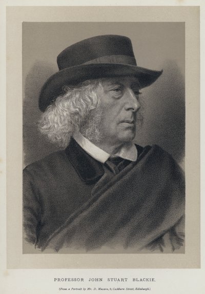 Professor John Stuart Blackie (gravering) av English School