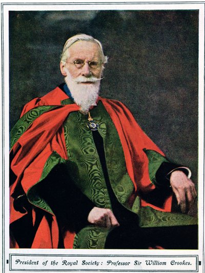 Professor Sir William Crookes (1832-1919) aus Illustrated London News, Mai 1914 von English School