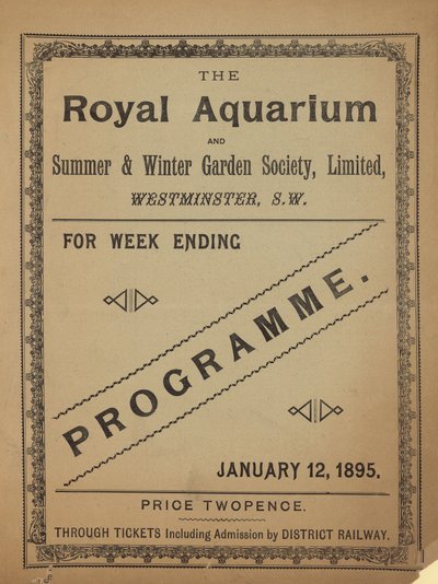 Program for The Royal Aquarium av English School