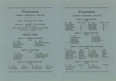 Program for den første internasjonale Rodeo av English School