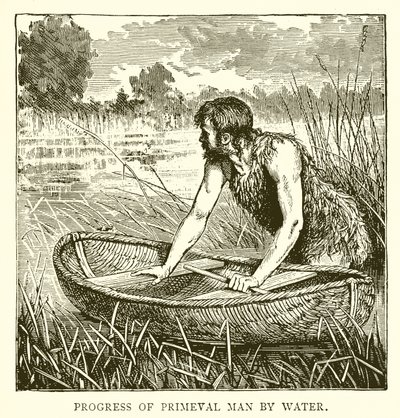 Progress of Primeval Man by water av English School