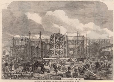 Fremgang på den internasjonale utstillingsbygningen i 1862 av English School