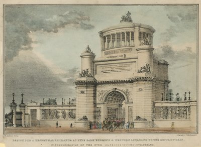 Forslag om et Battle of Waterloo-monument av English School