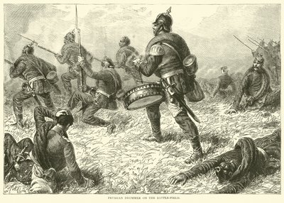 Preussisk trommeslager på slagmarken, september 1870 av English School
