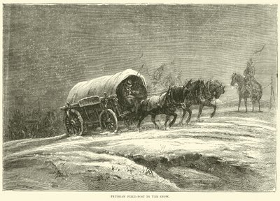 Preussisk feltpost i snøen, oktober 1870 av English School