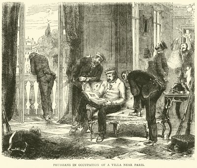 Prøyssere i okkupasjon av en villa nær Paris, oktober 1870 av English School