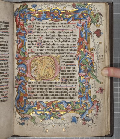 Psalter med Sarum brukskalender, Fol 82 recto, c.1425-75 (blekk, maling og gull på vellum) av English School