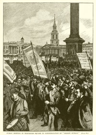 Offentlig møte på Trafalgar Square til minne om Bloody Sunday av English School