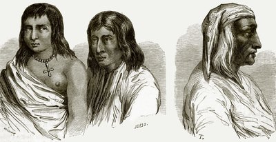 Pueblo- oder Stadthaus-Indianer und Alcalde von Santo Domingo von English School