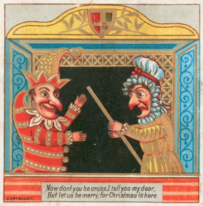 Punch og Judy, julekort av English School