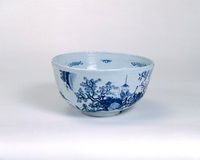 Punchbolle, muligens laget i Brislington, ca. 1675-1700 (tinnglasert keramikk) av English School
