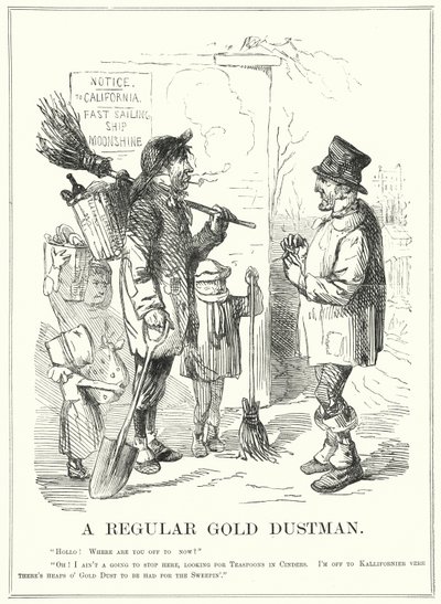 Punch tegneserie: A Regular Gold Dustman (gravering) av English School