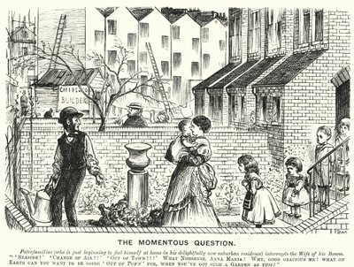 Punch tegneserie: The Momentous Question (gravering) av English School