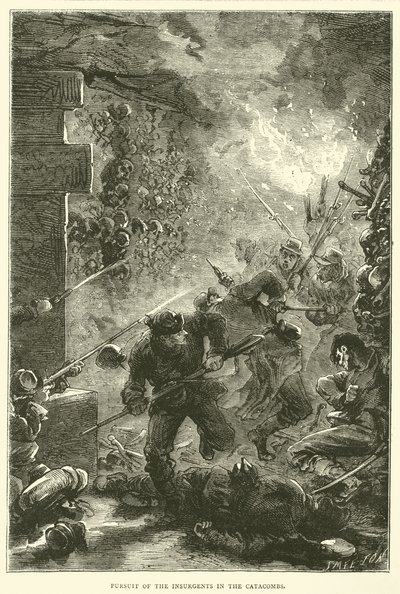 Forfølgelse av opprørerne i katakombene, mai 1871 av English School