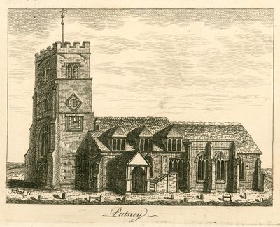 Putney kirke, London av English School