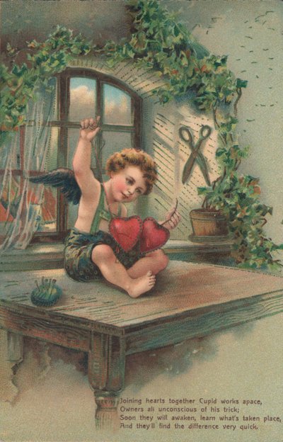 Putto forener hjerter av English School
