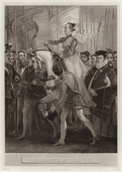 Q Elizabeth på Tilbury av English School