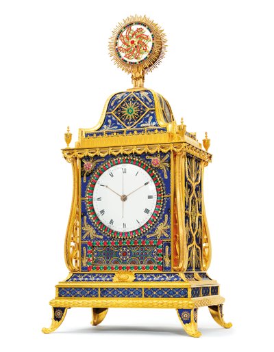 Quarter-chiming, musikalsk og automat "seilskip"-klokke for det kinesiske markedet, Henry Borrell, London, sent på 1700-tallet av English School