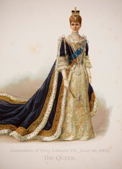 Dronning Alexandra i kroningskappene sine av English School