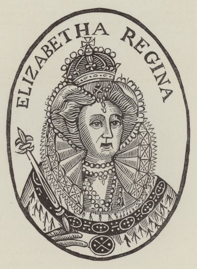 Dronning Elizabeth I (gravering) av English School