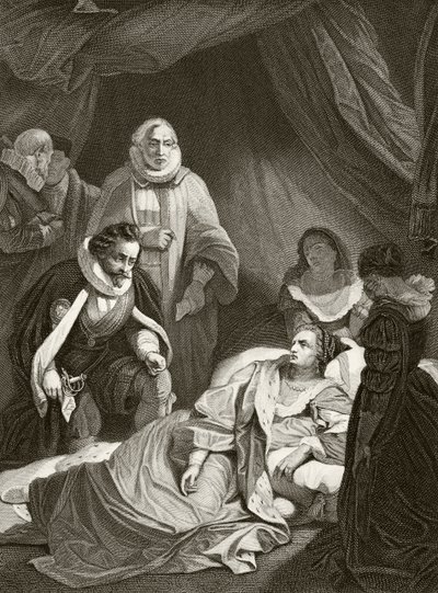 Dronning Elizabeth I på dødsleiet, fra 
