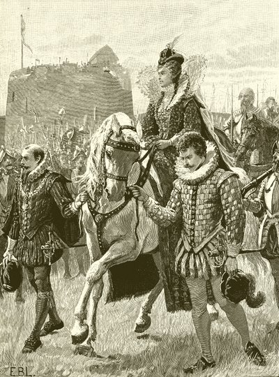 Dronning Elizabeth på Tilbury av English School