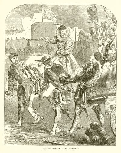 Dronning Elizabeth på Tilbury av English School