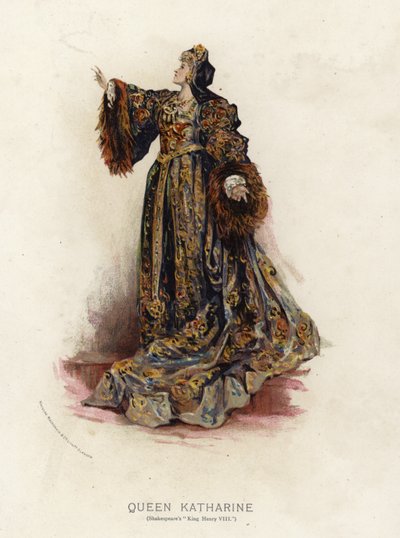 Dronning Katharine fra Shakespeares kong Henry VIII av English School