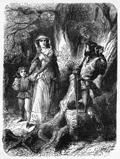 Queen Margaret and the Robber of Hexham, illustrasjon fra 