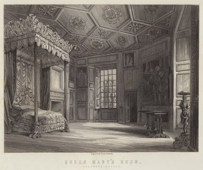 Queen Marys rom, Holyrood Palace (gravering) av English School