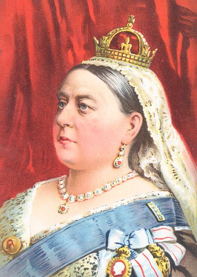 Dronning Victoria - gratulasjonskort av English School