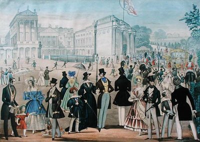 Dronning Victoria vender tilbake fra House of Lords av English School