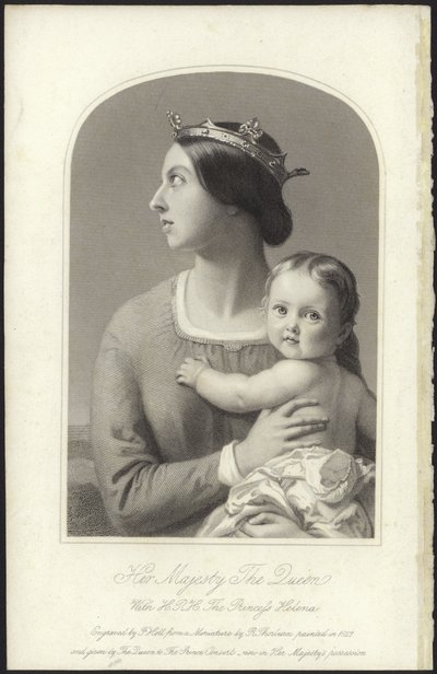 Dronning Victoria og prinsesse Helena av English School