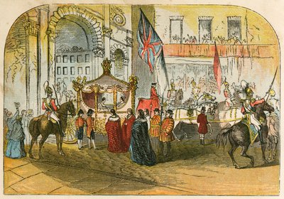 Dronning Victorias første besøk i byen (9. november 1837) av English School