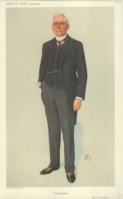 R V Vassar-Smith, Lloyds Bank, 20. juli 1910, Vanity Fair tegneserie av English School