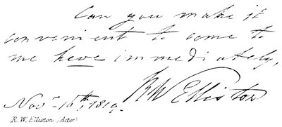 R. W. Elliston von English School