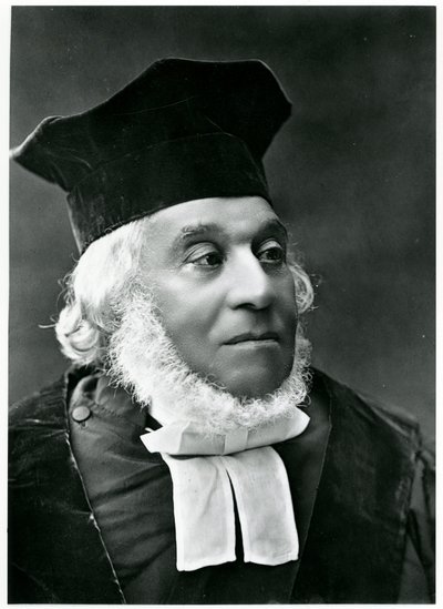 Rabbiner Nathan Marcus hakohen Adler (1803-90) (s/hvitt-bilde) av English School