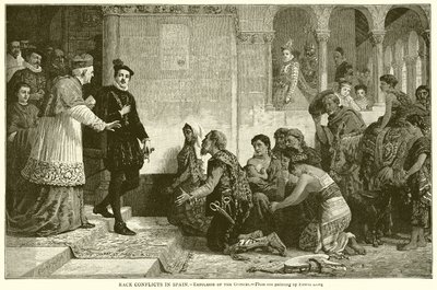 Rassenkonflikte in Spanien.--Vertreibung der Zigeuner von English School