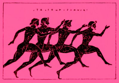 Race, illustrasjon fra History of Greece av Victor Duruy, 1890 (digitalt forbedret bilde) av English School