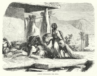 Rahab versteckt die Spione (Gravur) von English School