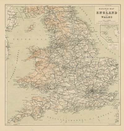 Jernbanekart over England og Wales av English School