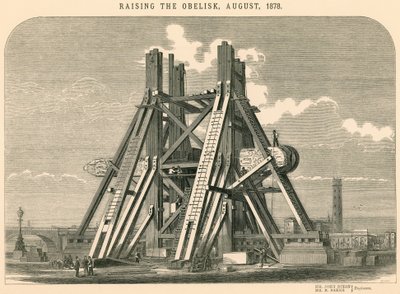 Heving av obelisken, august 1878 av English School