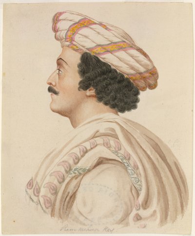 Raja Ram Mohan Roy (akvarell på papir) av English School