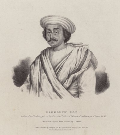 Ram Mohan Roy , indisk filosof, reformator og grunnlegger av Brahmo Sabha-bevegelsen (lito) av English School