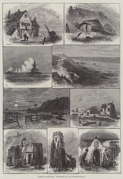 Rambling Sketches, Lowestoft and its Neighborhood (gravering) av English School