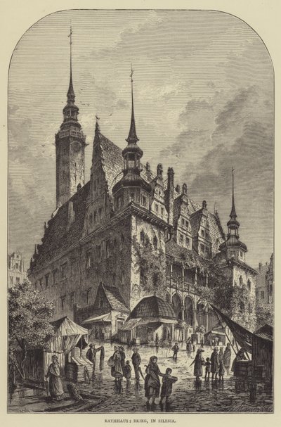 Rathaus, Brief, i Schlesien (gravering) av English School