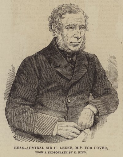 Kontreadmiral Sir H Leeke, MP for Dover (gravering) av English School