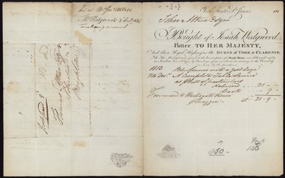 Quittung ausgestellt von Josiah Wedgwood von English School